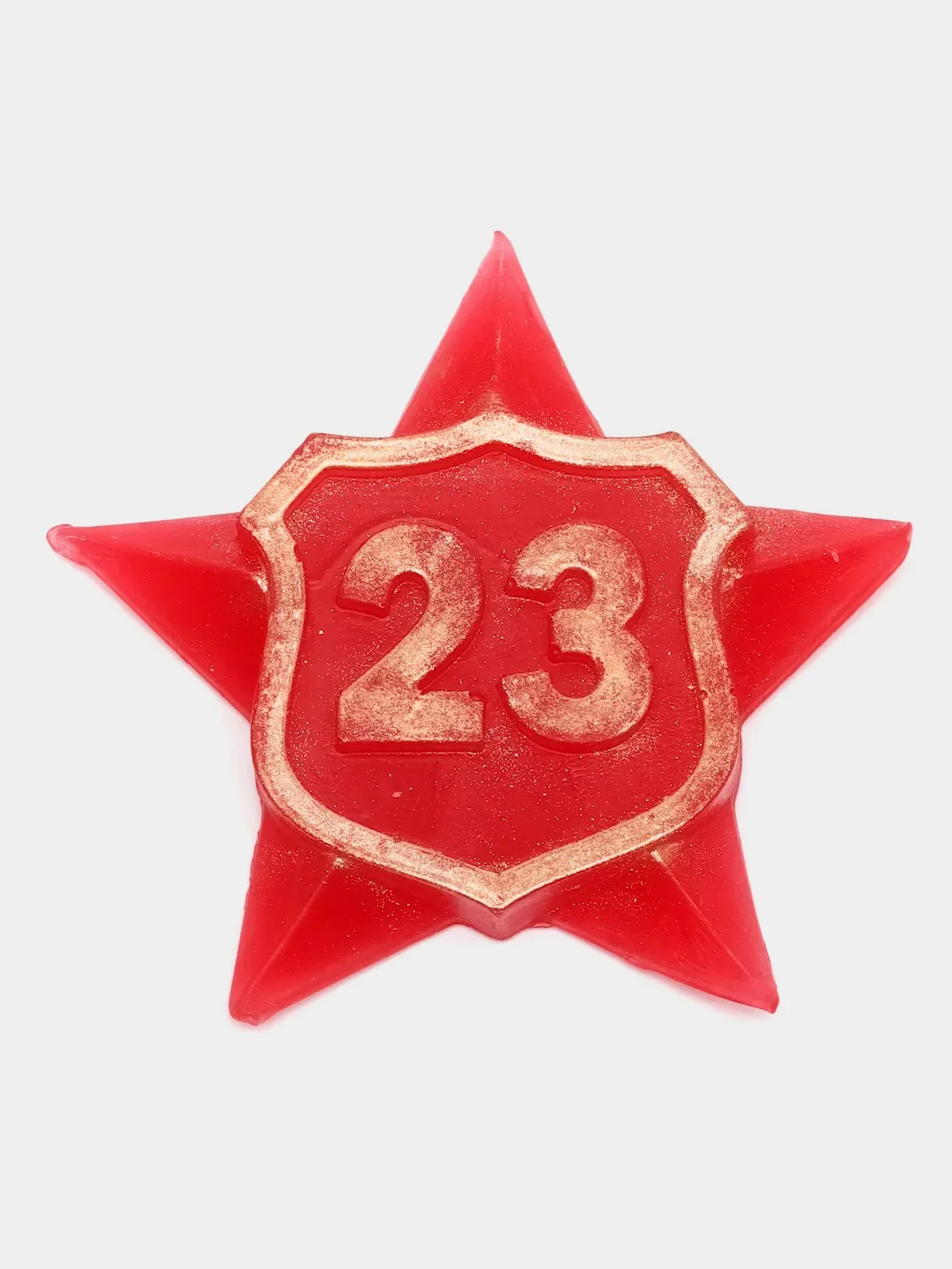 Красный мыло на 23 февраля Звезда. Набор 5 шт