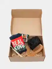 Алый подарочный набор Beauty-box для мужчин/ банные принадлежности