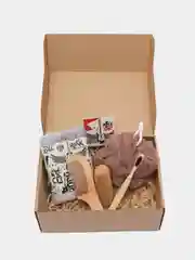 Бежевый подарочный набор Beauty-box для мужчин/ банные принадлежности