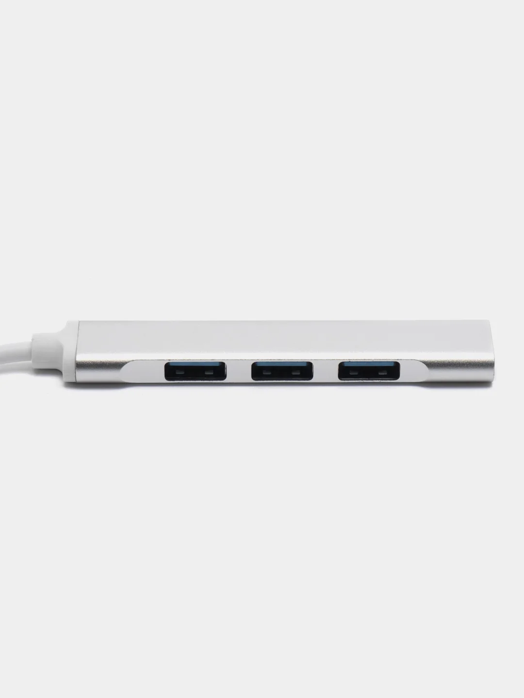 Серебряный usb 3.0 / Type-C - хаб, разветвитель на 4 порта, переходник HUB 3.0 концентратор