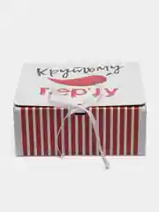 Коралловый коробка подарочная с лентой