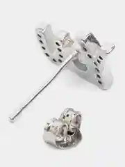 Серый металлик каффы - серьги с посеребрением