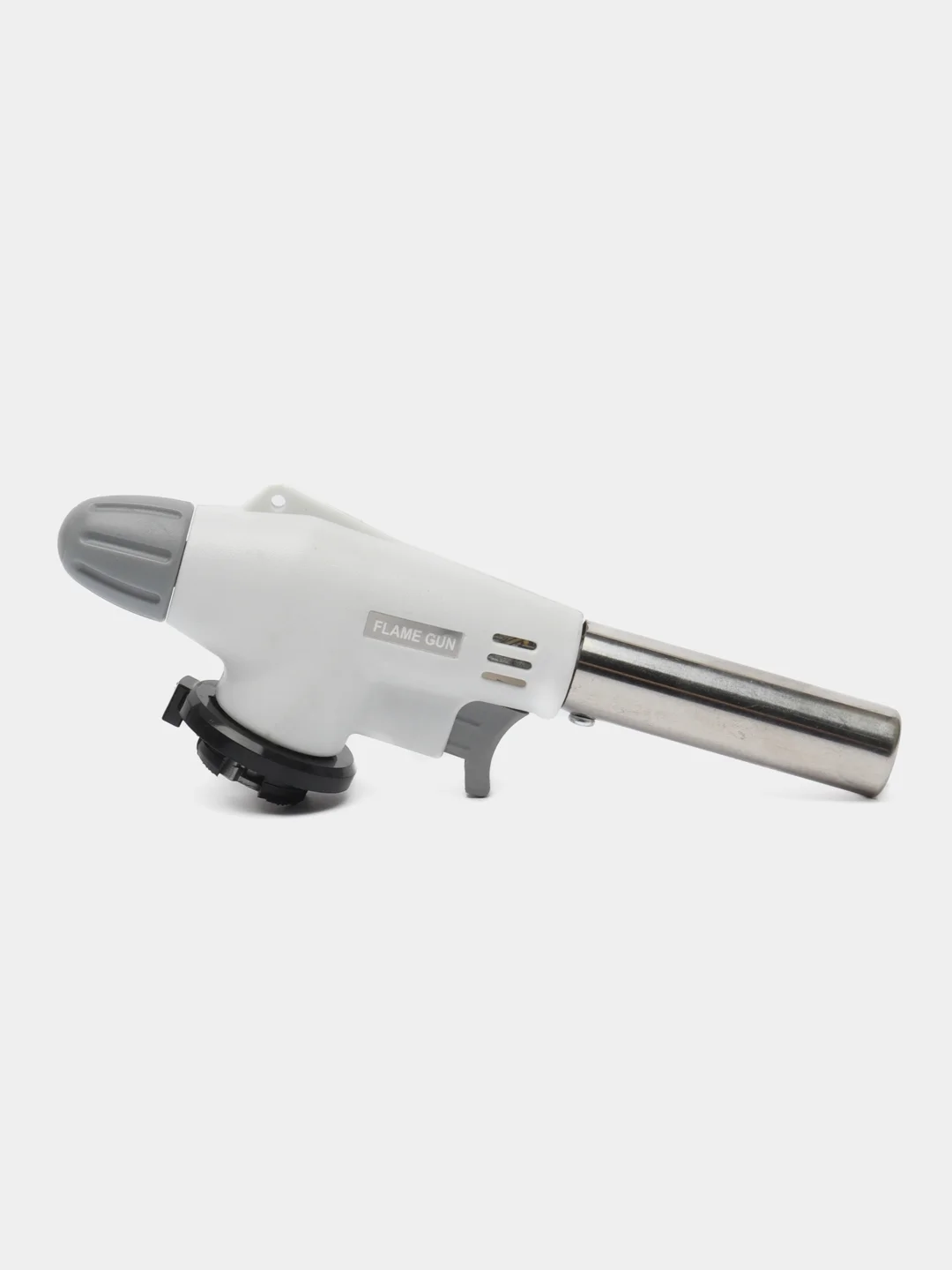 Белый газовая горелка насадка с пьезоподжигом FLAME GUN на цанговый баллон