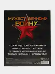Коричневый подарочный набор для мужчин "23 февраля": гель для душа и шампунь для волос