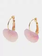 Розовый серьги Сердце мармеладное сахарное