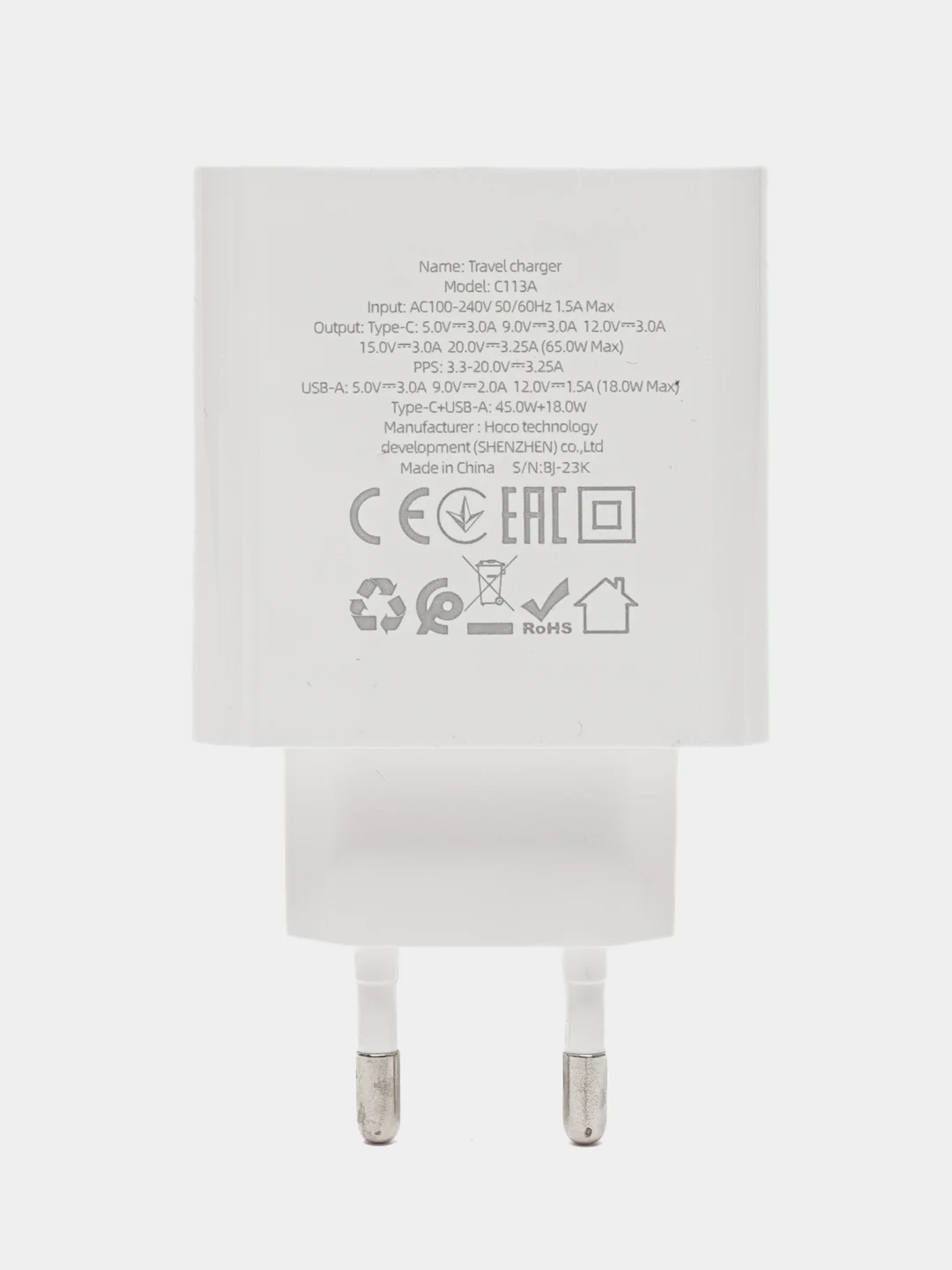 Блок для зарядки, Сетевое зарядное устройство Hcoc C113A QC 3.0