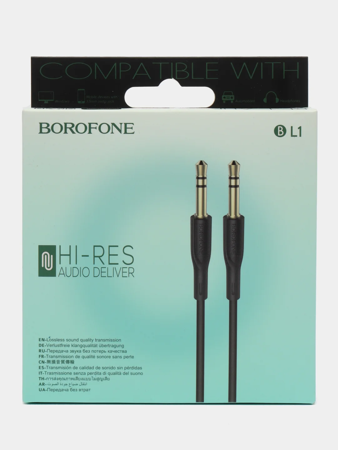Белый кабель AUX Borofone BL1