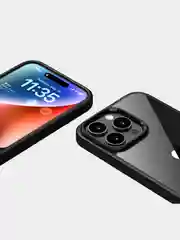 Красный прозрачный чехол для Apple IPhone 15 Pro / 15 Pro Max с силиконовым кантом Crystal Case