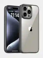 Красный прозрачный чехол для Apple IPhone 15 Pro / 15 Pro Max с силиконовым кантом Crystal Case