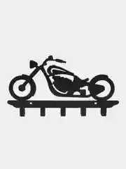 Черный ключница настенная Мотоцикл/медальница, металлическая, подарок мужчине, с новым годом