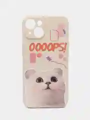 Бежевый меланж чехол для iPhone 11 12 13 14 Pro Max 7 8 XR X XS Plus с принтом прозрачный коты айфон