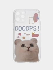 Чехол для iPhone 11 12 13 14 Pro Max 7 8 XR X XS Plus с принтом прозрачный коты айфон
