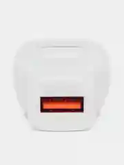Белый зарядное устройство 1 USB переносное компактное, 5W / 1 А