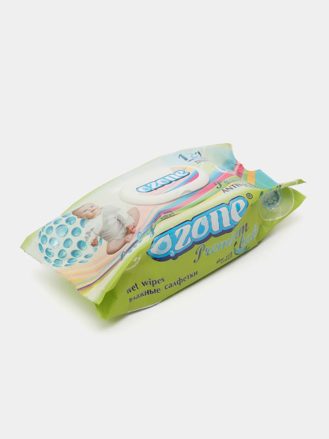 Салфетки влажные ТМ Ozone для детей с экстрактом алоэ вера Premium (120 салфеток)