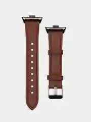 Коричневый кожаный ремешок для Xiaomi Mi Band 8 Pro
