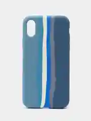 Чехол силиконовый Iphone XS Радуга Soft touch