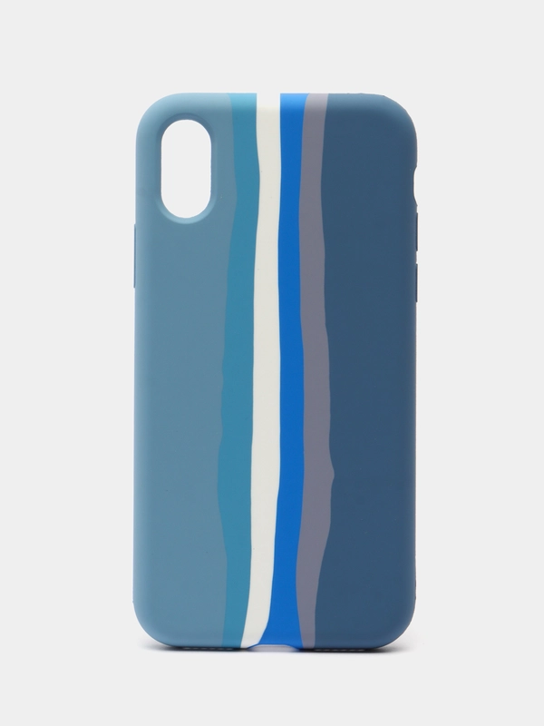 Чехол силиконовый Iphone XS Радуга Soft touch