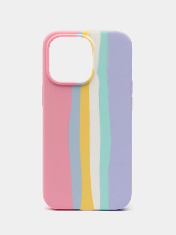 Чехол силиконовый Iphone 13 pro радуга Soft touch