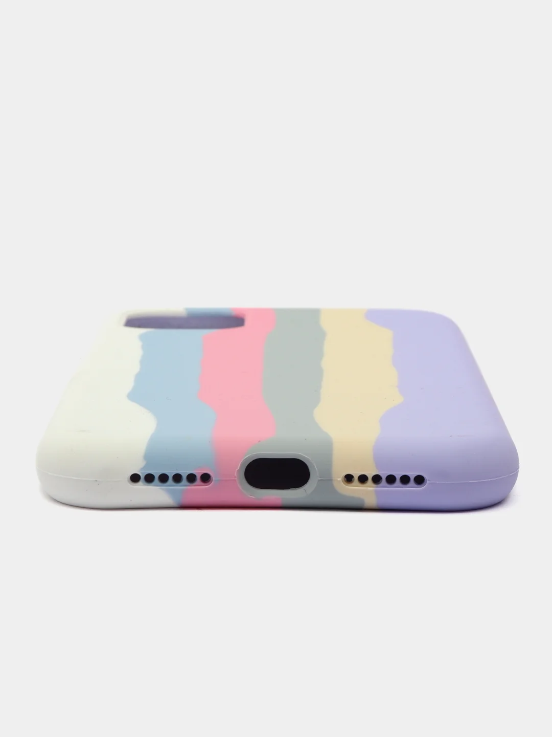 Чехол силиконовый Iphone 11  радуга Soft touch