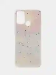 Бежевый чехол Honor 9A радуга со звездами усиленный