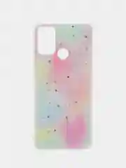 Розовый чехол Honor 9A радуга со звездами усиленный