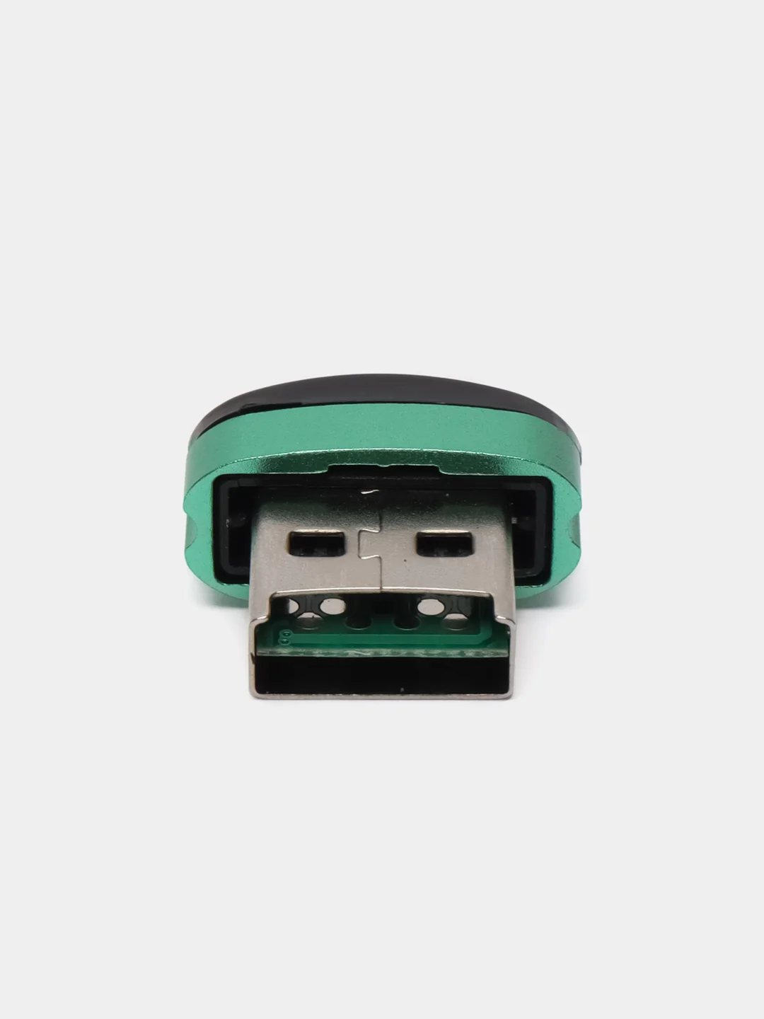 Зеленый картридер для карт памяти micro SD, до 512 GB с цепочкой