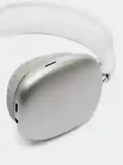 Серебряный беспроводные наушники Pods Max с чехлом, с Bluetooth, микрофоном, шумоподавление, анимация
