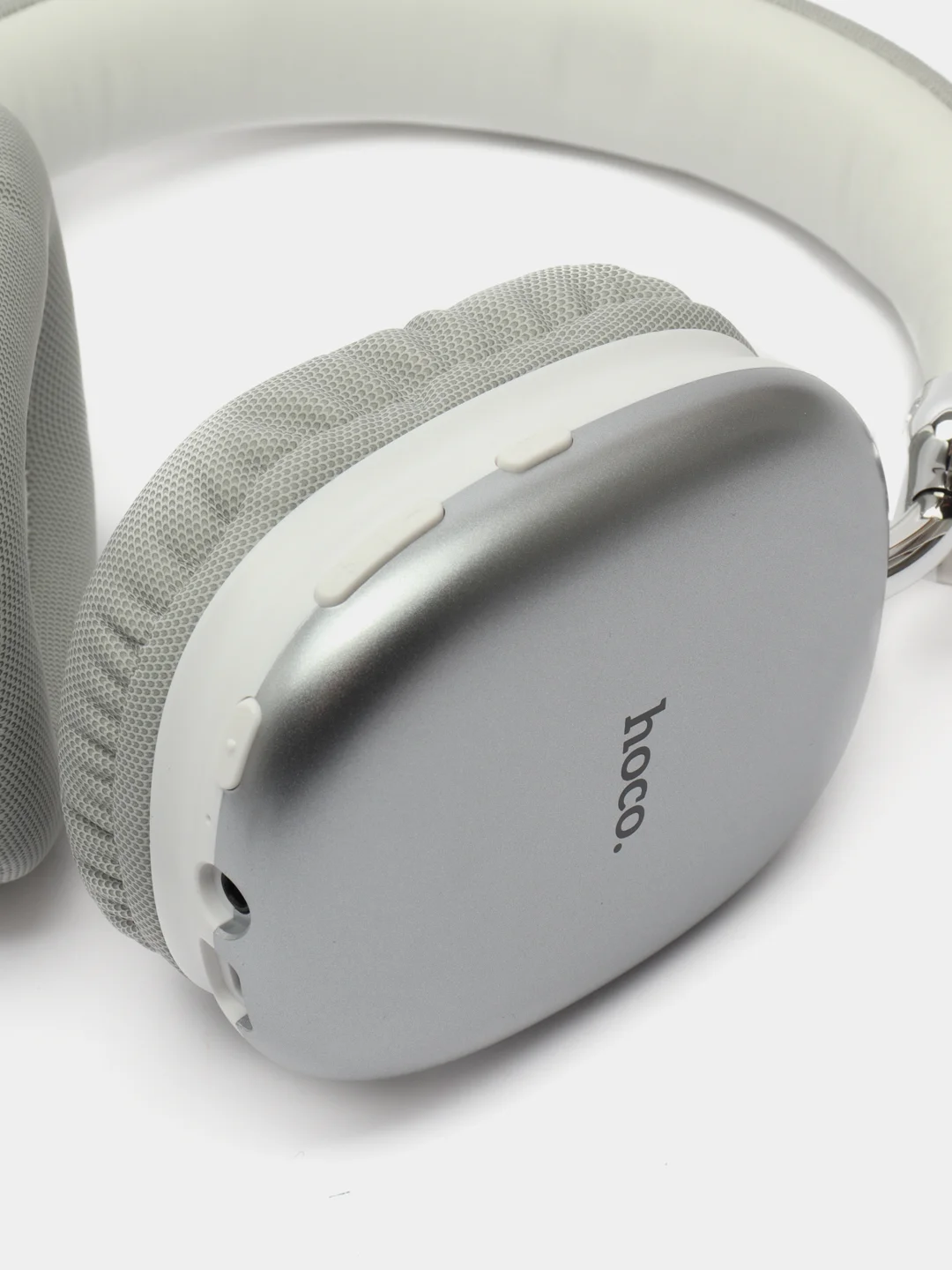 Серебряный беспроводные накладные наушники, Hoco W35 большие, Bluetooth, AUX, с микрофоном
