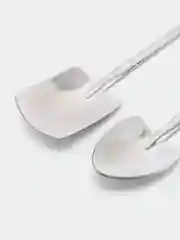 Серебряный набор сувенирных подарочных десертных чайных кофейных ложек в форме лопаты в коробке