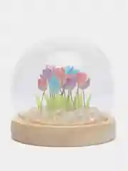 Разноцветный ночник светодиодный с тюльпанами ( USB кабель)