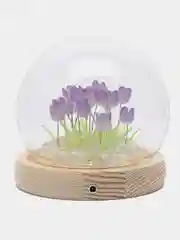 Фиолетовый ночник светодиодный с тюльпанами ( USB кабель)