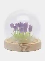Фиолетовый ночник светодиодный с тюльпанами ( USB кабель)