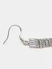 Серьги кресты бижутерия висячие со стразами