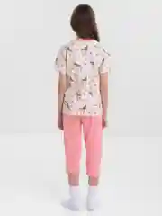 Розовый пижама детская, домашний костюм детский, 100% хлопок