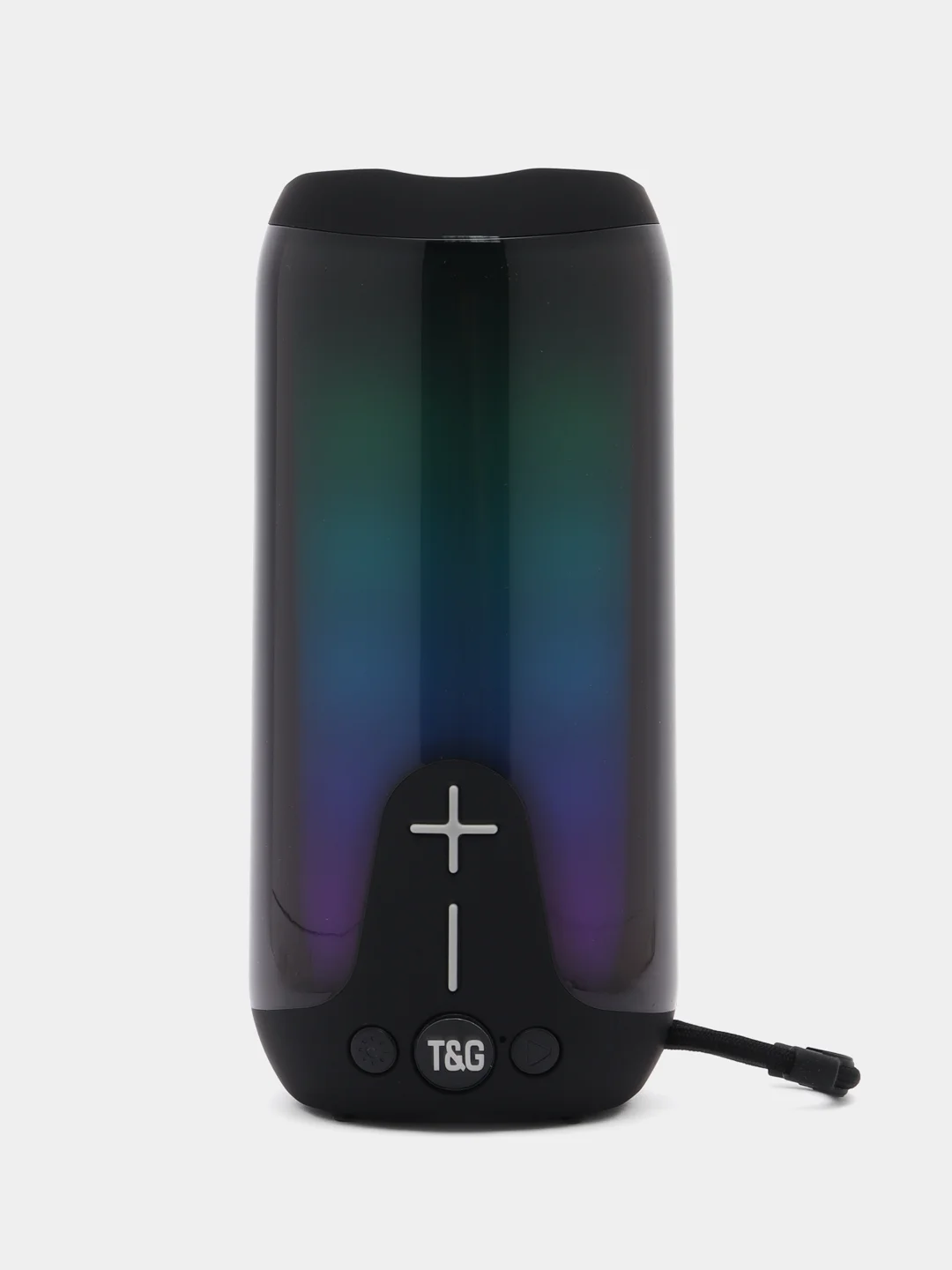 Черный портативная беспроводная Bluetooth-колонка TG 651, с радио и светомузыкой