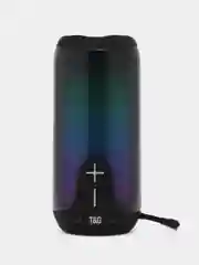 Черный портативная беспроводная Bluetooth-колонка TG 651, с радио и светомузыкой