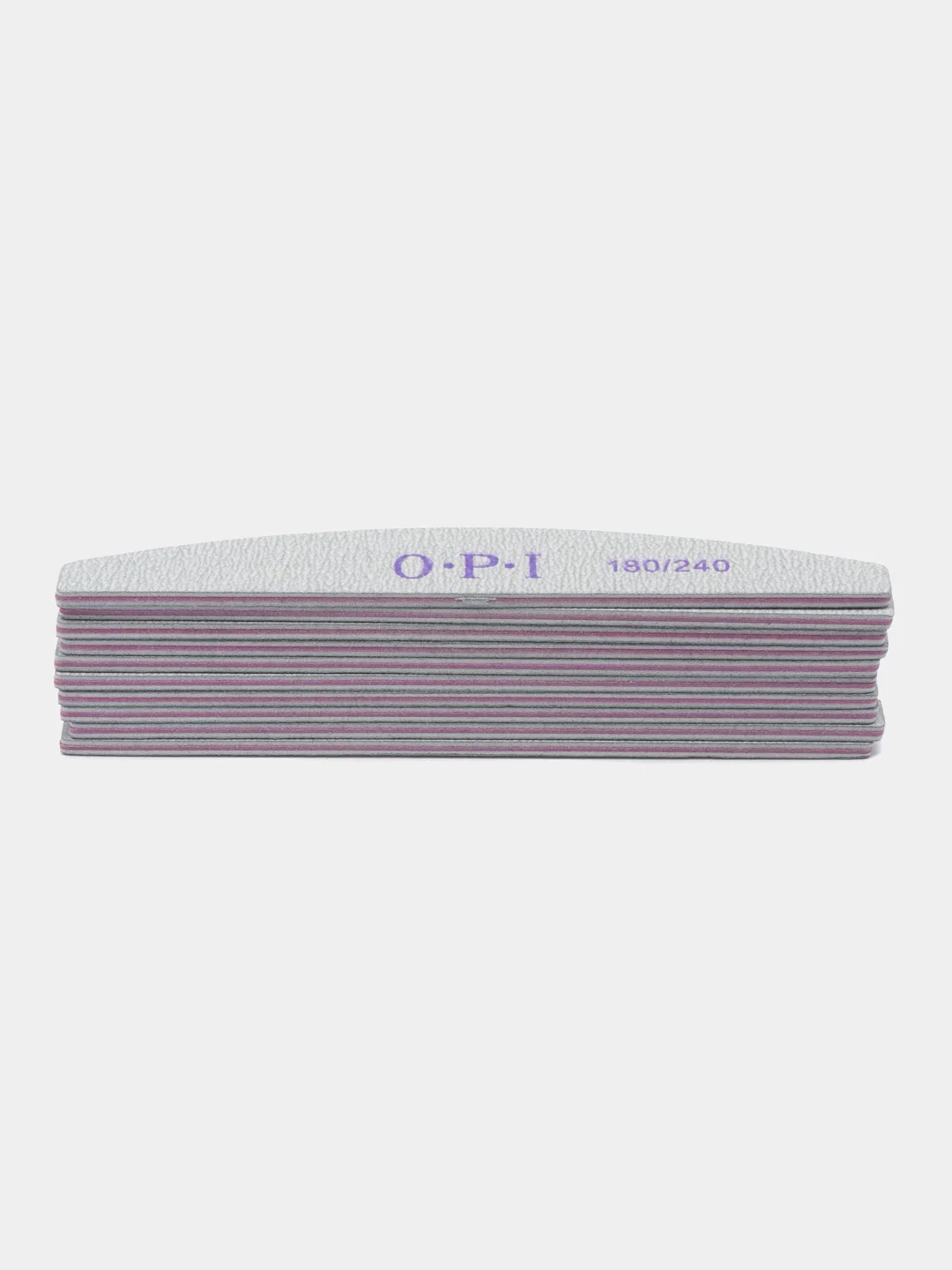 Пилка OPI для ногтей, лодка, прямая на деревянной основе, 100/180 и 180/240