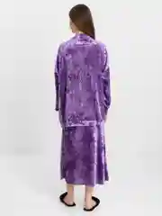 Фиолетовый женская пижама, велюровая, черная