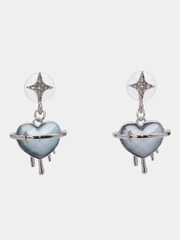 Серьги гвоздики Labret синие голубые,  в корейском стиле подарок на 8 марта