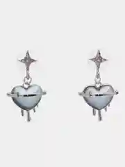 Серьги гвоздики Labret синие голубые,  в корейском стиле подарок на 8 марта