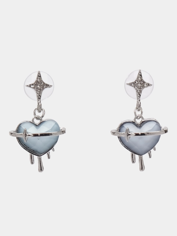 Серьги гвоздики Labret синие голубые,  в корейском стиле подарок на 8 марта