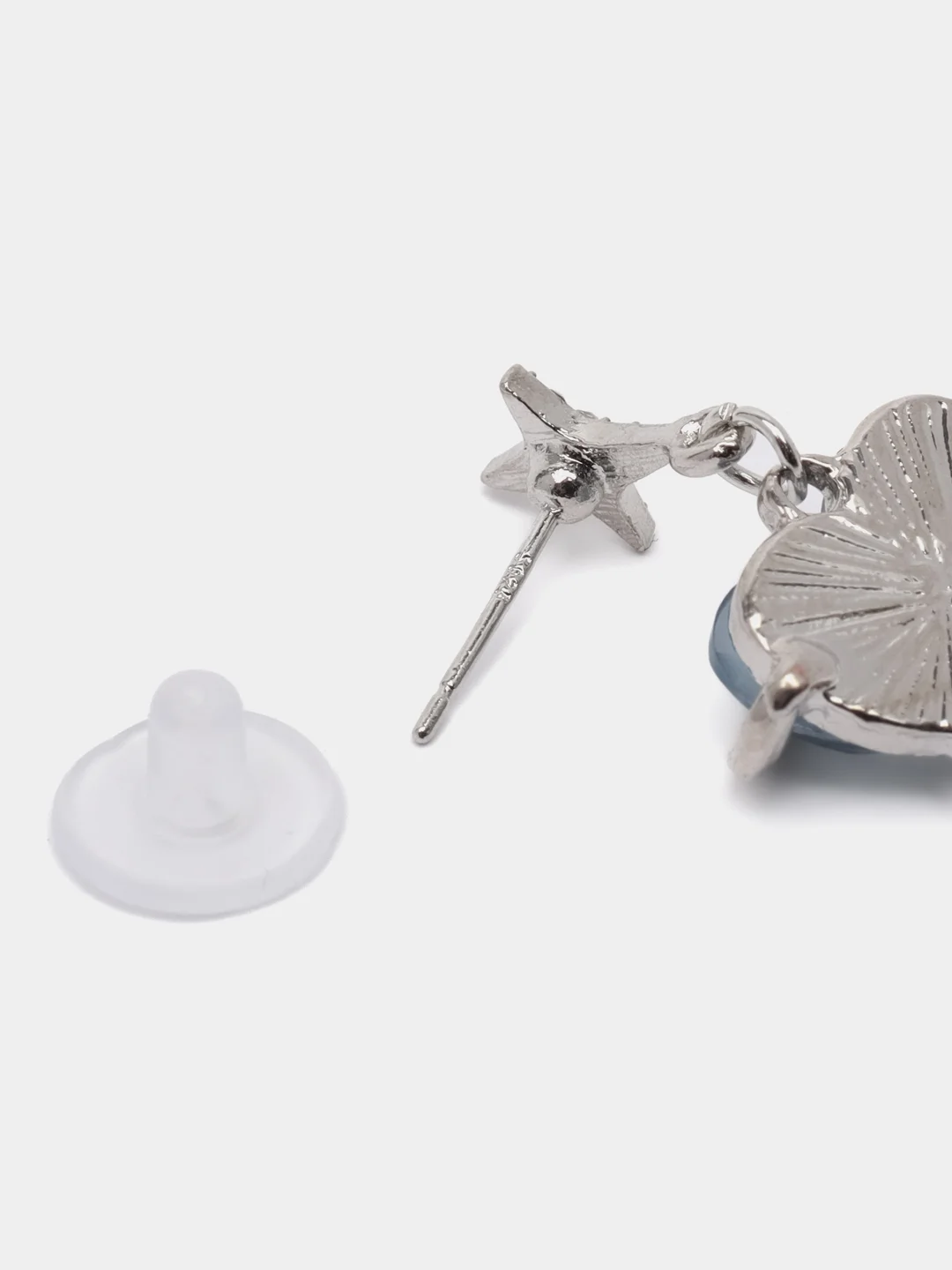 Серьги гвоздики Labret синие голубые,  в корейском стиле подарок на 8 марта
