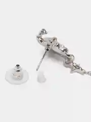 Золотой серьги гвоздики Labret, асимметричные, цвет золото и серебро, в корейском стиле Харадзюку