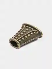 Шапочка/конус/концевик 2 шт., цвет античная бронза 18x17x8 мм