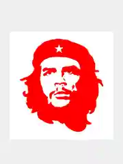 Красный наклейка на автомобиль / капот ЧеГевара Che Guevara виниловая без фона