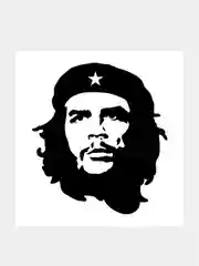 Черный наклейка на автомобиль / капот ЧеГевара Che Guevara виниловая без фона