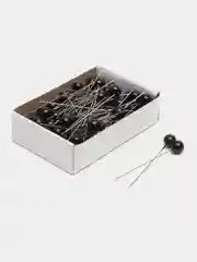 Черный булавка с бусинкой -иголка с бусинкой  диаметр шарика 6,5см, 72шт