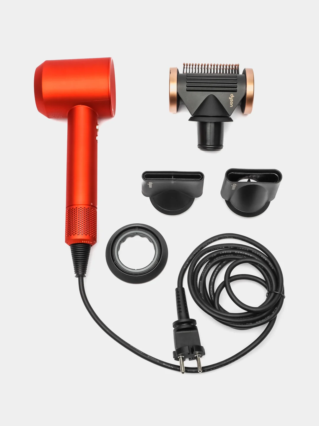 Фен Supersonic HD15 (Topaz Orange) с кожаным кейсом, вилка российская Premium