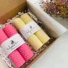 Подарочный набор для девушки, женщины, свечи из вощины, свечи декор