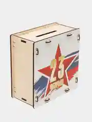 Синий деревянная копилка из тик тока 50500
